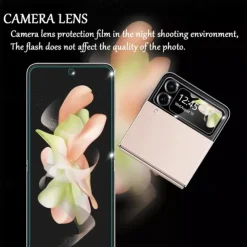 [2+2Pack] Screen Protector + Camera Lens Protector For Samsung Galaxy Z Flip 7 Z Flip 6 Z Flip 5 Z Flip 4 Z Flip 3 TPU Hydrogel 9H Hardness Anti Bubbles Anti-Fingerprint High Definition Explosion