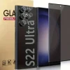 [1+2Pack] Screen Protector + Camera Lens Protector For Samsung Galaxy S25 Ultra S25 Ultra Plus S24 Ultra Plus S23 S22 S21 S20 Ultra Plus FE Note 20 Ultra Tempered Glass Privacy Anti-Spy 9H Hardness