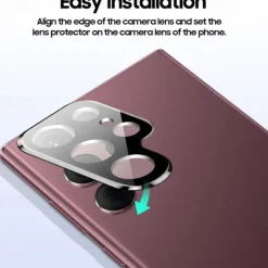 [2+2Pack] Screen Protector + Camera Lens Protector For Samsung Galaxy S25 Ultra S25 Ultra Plus S24 Ultra Plus S23 S22 S21 S20 Plus Ultra S10 Tempered Glass 9H Hardness Anti Bubbles Anti-Fingerprint