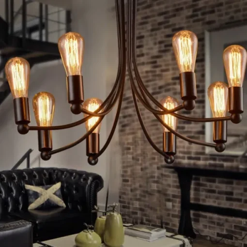 6-Pack 40W Edison Light Bulbs ST58 Filament Vintage Bulb Antique Style Incandescent Light Bulbs - AC220/110V E26/E27 Base -Clear Glass- Tear Drop Top Lamp for Chandeliers Wall Sconces Pendant Lighting