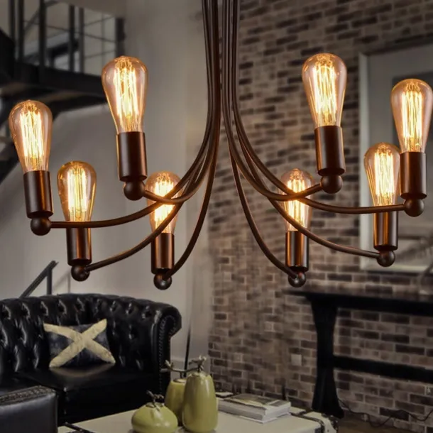 6-Pack 40W Edison Light Bulbs ST58 Filament Vintage Bulb Antique Style Incandescent Light Bulbs - AC220/110V E26/E27 Base -Clear Glass- Tear Drop Top Lamp for Chandeliers Wall Sconces Pendant Lighting