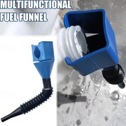 2Pack-Car Refueling Funnel Telescopic Hose Plastic Funnel Filter Transfer Tool Motorcycle Gasoline Engine Oil Filling Catheter Tools