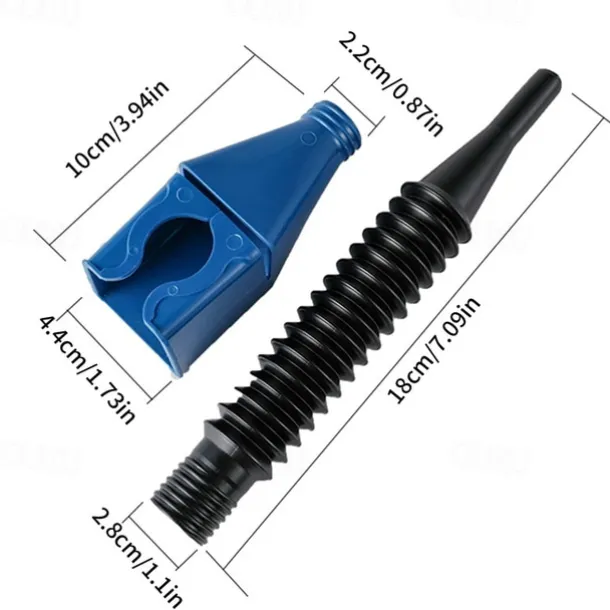 2Pack-Car Refueling Funnel Telescopic Hose Plastic Funnel Filter Transfer Tool Motorcycle Gasoline Engine Oil Filling Catheter Tools