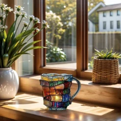 Painted Book Mug 300ml/10oz Guitar Coffee Cup Book Coffee Mug Unique Colorful Resin Books Stack Coffee Cup Collection Gift Ideal for Book Lover Gifts