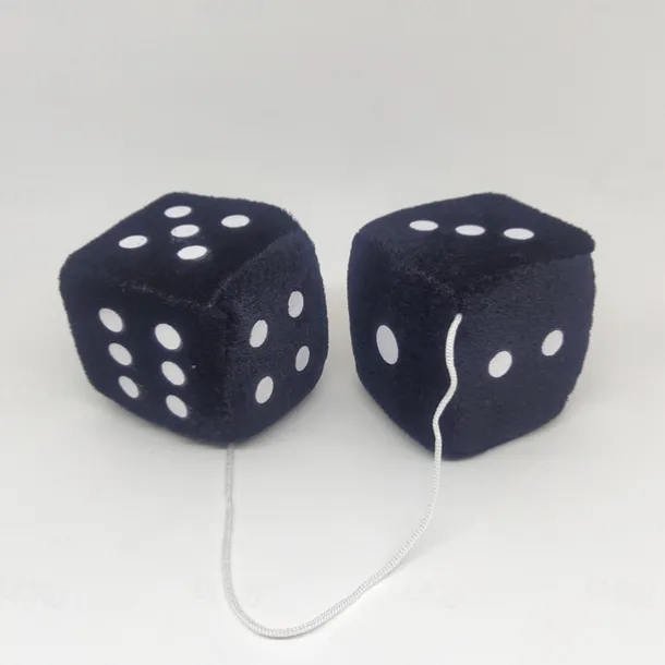 1Pair Car Pendant Interior Hanging Rearview Mirrors Short Plush Fuzzy Dice 2.75inc Plush Car Decorative Hanging Mirror Fuzzy Dice Lucky Hanging Accessories