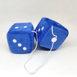 1Pair Car Pendant Interior Hanging Rearview Mirrors Short Plush Fuzzy Dice 2.75inc Plush Car Decorative Hanging Mirror Fuzzy Dice Lucky Hanging Accessories
