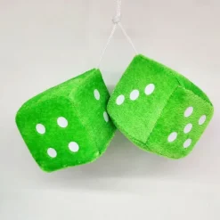 1Pair Car Pendant Interior Hanging Rearview Mirrors Short Plush Fuzzy Dice 2.75inc Plush Car Decorative Hanging Mirror Fuzzy Dice Lucky Hanging Accessories