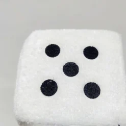 1Pair Car Pendant Interior Hanging Rearview Mirrors Short Plush Fuzzy Dice 2.75inc Plush Car Decorative Hanging Mirror Fuzzy Dice Lucky Hanging Accessories