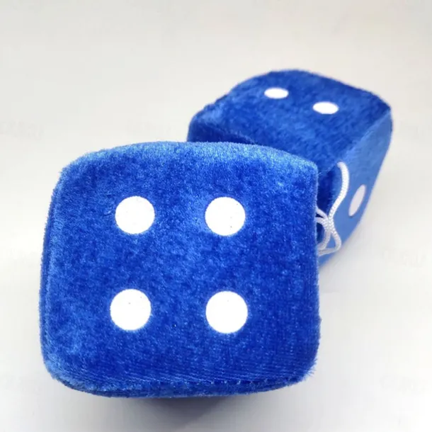 1Pair Car Pendant Interior Hanging Rearview Mirrors Short Plush Fuzzy Dice 2.75inc Plush Car Decorative Hanging Mirror Fuzzy Dice Lucky Hanging Accessories