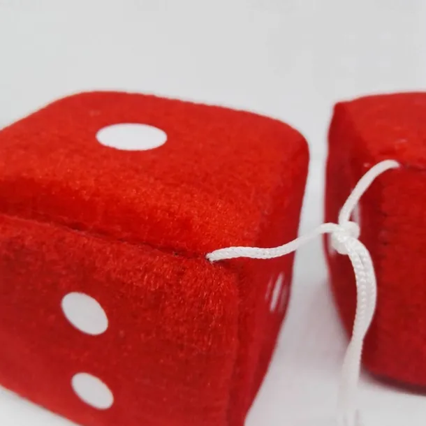 1Pair Car Pendant Interior Hanging Rearview Mirrors Short Plush Fuzzy Dice 2.75inc Plush Car Decorative Hanging Mirror Fuzzy Dice Lucky Hanging Accessories