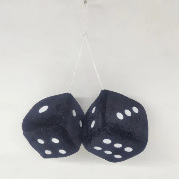 1Pair Car Pendant Interior Hanging Rearview Mirrors Short Plush Fuzzy Dice 2.75inc Plush Car Decorative Hanging Mirror Fuzzy Dice Lucky Hanging Accessories