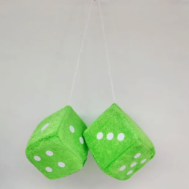 1Pair Car Pendant Interior Hanging Rearview Mirrors Short Plush Fuzzy Dice 2.75inc Plush Car Decorative Hanging Mirror Fuzzy Dice Lucky Hanging Accessories