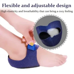 1pair Heel Brace With Hook And Loop Fastener Breathable Heel Cushions Heel Cups With Gel Pads For Women Men