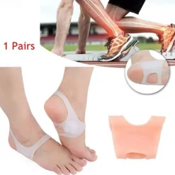 1Pair Orthopedic Silicone Heel Correctors for Flat Feet, Knock Knees, and Arch Support