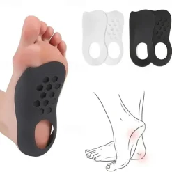 1pair Soft Silicone U-shaped Corrective Insole Plantar Fascia Arch Support Suitable For Flat Feet Correction
