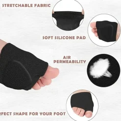 1pair Unisex Metatarsal Pads Thick Breathable Ball Of Foot Cushions