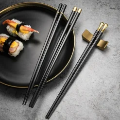 5Pairs Chopsticks Alloy Chopsticks Set Japanese Style Chopsticks