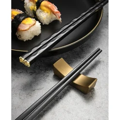 5Pairs Chopsticks Alloy Chopsticks Set Japanese Style Chopsticks