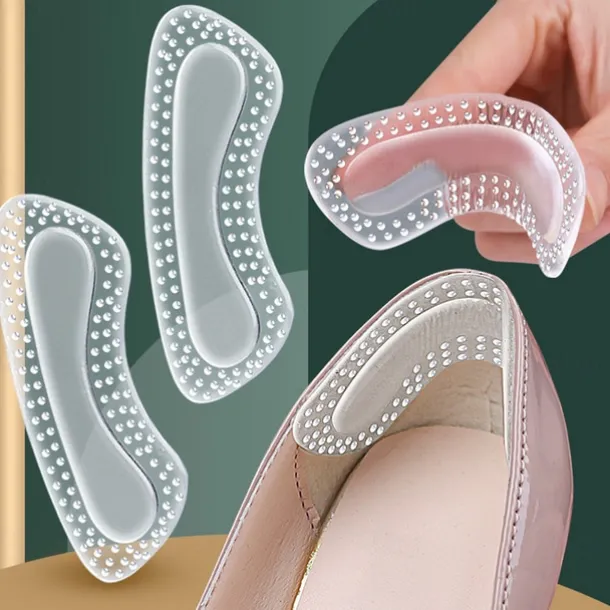5Pairs Gel Shoe Insoles Feet Care Cushion Anti-Wear Adhesive High Heel Pad Women Liner Grips Protector Stickers Pain Relief GEL Heel Protectors Products Non Slip Shoe Pads for High Heels