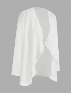 Pantsuit 3 Piece Mother of the Bride Formal Wedding Guest Elegant Plus Size Wrap Floor Length Chiffon Sleeveless with Lace free custom size