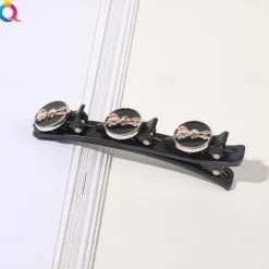 parkling Crystal Stone Braided Hair Clips with 3 Small Clips Pearl shaped hairpin duckbill clipBraided Hair Clip with Rhinestones for Women/Girls