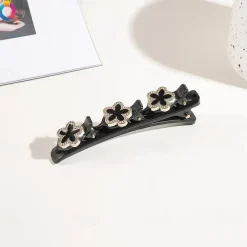 parkling Crystal Stone Braided Hair Clips with 3 Small Clips Pearl shaped hairpin duckbill clipBraided Hair Clip with Rhinestones for Women/Girls