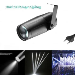 Party Lights Indoor LED Pinspot Stage Light 3W White Color with Single Stand for Dance Halls KTV Party Home Wedding Lighting Decoration
