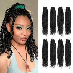 Passion Twist Hair 12 Inch Water Wave Crochet Hair for Black Women Short Passion Twist Crochet Hair for Butterfly Locs 8 Packs Bob Spring Twist Hair Synthetic Curly Crochet Passion Twist Braiding Hair