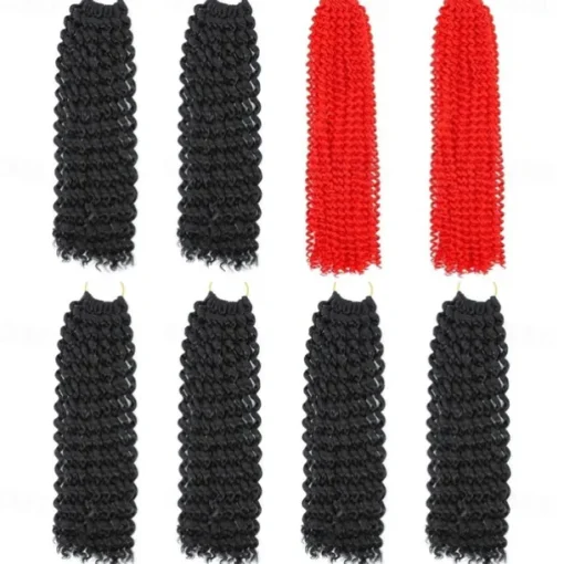 Passion Twist Hair 12 Inch Water Wave Crochet Hair for Black Women Short Passion Twist Crochet Hair for Butterfly Locs 8 Packs Bob Spring Twist Hair Synthetic Curly Crochet Passion Twist Braiding Hair