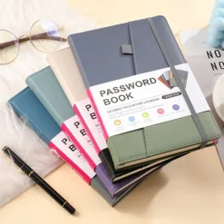 Password Book A5 Letter Tag Password Notebook Computer and Website Login Password Organizer and Manager 240 Pages with Inner Pocket 8.4x5.9 Inches