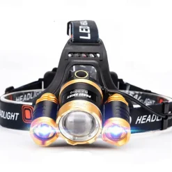Pathfinder IR Sensor LED Headlight Headlamp Head Flashlight Torch Zoomable 12000 Lumen T6 Rechargeable Forehead Lamp Light Fishing