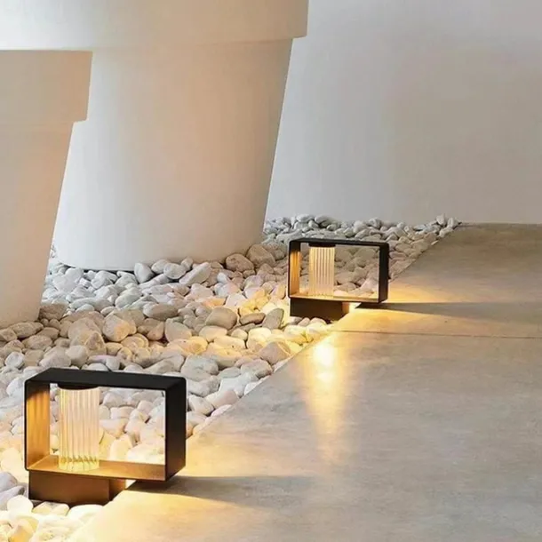 Pathway Lights Post Lights IP55 Waterproof Outdoor Lamp Post Lawn Light Floor Lamp Metal Glass E26 Lampholder Hardwired