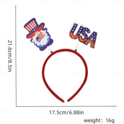 Patriotic Head Boppers Headband -Fourth 4th of July Party Accessories Favors Decorations