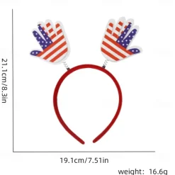 Patriotic Head Boppers Headband -Fourth 4th of July Party Accessories Favors Decorations