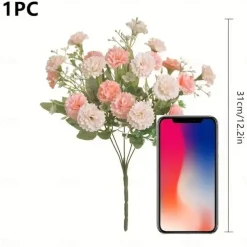 1pc 20 Heads Artificial Flowers Fake Hydrangeas For Home Furnishings