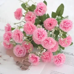 1pc 20 Heads Artificial Flowers Fake Hydrangeas For Home Furnishings