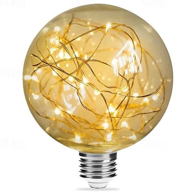 1pc 3 W LED Filament Bulbs 200 lm E26 / E27 G95 33 LED Beads SMD Decorative Starry Christmas Wedding Decoration Warm White 85-265 V / RoHS / CE Certified