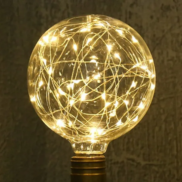 1pc 3 W LED Filament Bulbs 200 lm E26 / E27 G95 33 LED Beads SMD Decorative Starry Christmas Wedding Decoration Warm White 85-265 V / RoHS / CE Certified