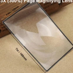 1pc A4 Card Reading PVC Magnifying Glass Large Area Ultra-Thin Business Card Type Magnifying ,3X (300%) Page Magnifying Lens,Reading Magnifier For The Elderly, Back to School Gift