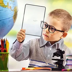 1pc A4 Card Reading PVC Magnifying Glass Large Area Ultra-Thin Business Card Type Magnifying ,3X (300%) Page Magnifying Lens,Reading Magnifier For The Elderly, Back to School Gift