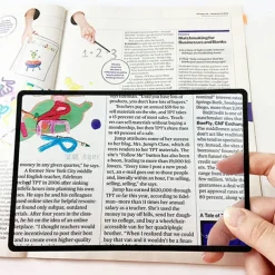 1pc A4 Card Reading PVC Magnifying Glass Large Area Ultra-Thin Business Card Type Magnifying ,3X (300%) Page Magnifying Lens,Reading Magnifier For The Elderly, Back to School Gift