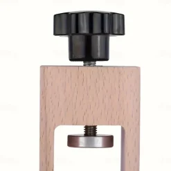 1pc Adjustable Wooden Leather Strap Maker with 5 Replacement Blades for DIY Leathercraft and Gardening Tools Craft Belt Cutter