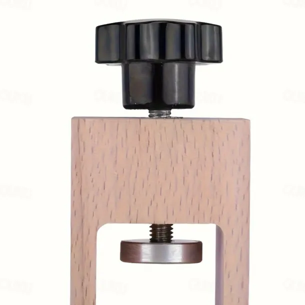 1pc Adjustable Wooden Leather Strap Maker with 5 Replacement Blades for DIY Leathercraft and Gardening Tools Craft Belt Cutter