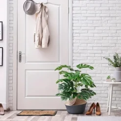 1pc Artificial Palm Tree Leaves Plant, Greenery Fake Tropical Plants, Artificial Monstera Tree Faux Fake Palm Fronds Plant, Suitable For Living Room Bedroom Home Decor, Spring Summer Decor