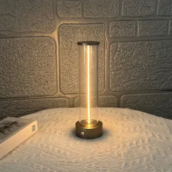 1pc Beside Lamp with Three Levels of Brightness, LED Atmosphere Light, USB Charging Outdoor Table Lamp, Breathing Table Lamp, Creative Portable Atmosphere Night Light for Bedroom