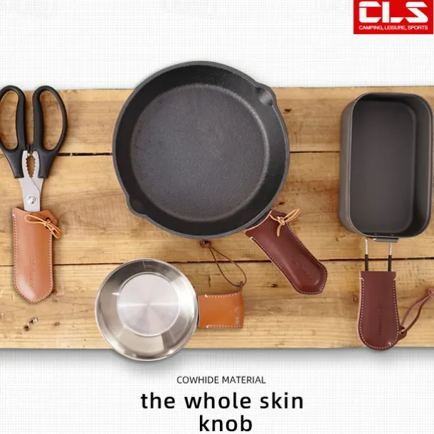 1pc Camping Outdoor PU Leather Cover, Waterproof and Durable, Perfect for Protecting Gear and Outdoor Equipment, Stylish and Practical