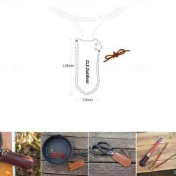 1pc Camping Outdoor PU Leather Cover, Waterproof and Durable, Perfect for Protecting Gear and Outdoor Equipment, Stylish and Practical