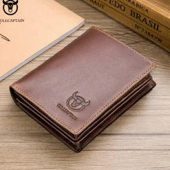 1pc Captain Cow Leather Large-capacity Men's Wallet Driver's License Leather Wallet Multi-card Place Thickened Fashion Brand Wallet