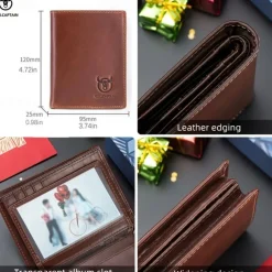 1pc Captain Cow Leather Large-capacity Men's Wallet Driver's License Leather Wallet Multi-card Place Thickened Fashion Brand Wallet