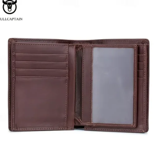 1pc Captain Cow Leather Large-capacity Men's Wallet Driver's License Leather Wallet Multi-card Place Thickened Fashion Brand Wallet
